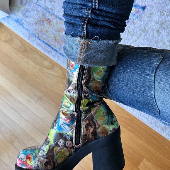 Steve Madden Multicolor Graphic Heeled Boots - Picture 2 of 6